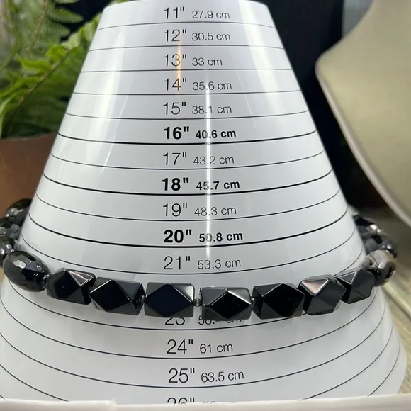 ⭐️Studio Barse brown black agate stone jet black beaded sterling silver necklace - Picture 10 of 10